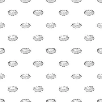 Bird nest with eggs pattern seamless Stock Illustration