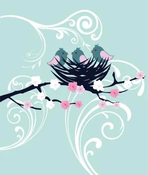 Bird Nest Stock Illustration