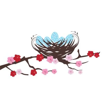 Bird Nest Stock Illustration