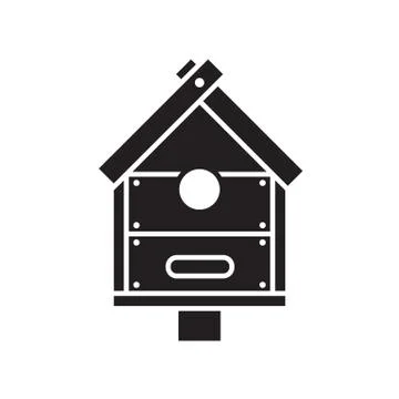 Bird Nesting Box Icon Illustrazione stock