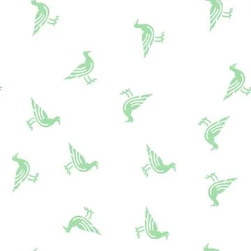 Bird ocean glyph seamless pattern Illustrazione stock