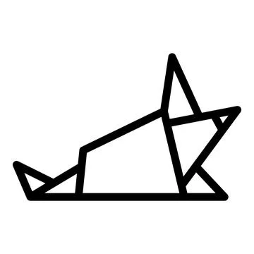Bird origami icon outline vector. Geometric animal Illustrazione stock