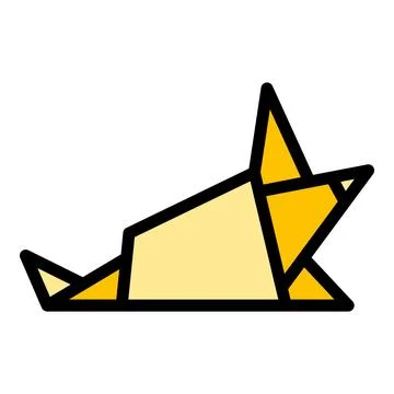 Bird origami icon vector flat Stock Illustration