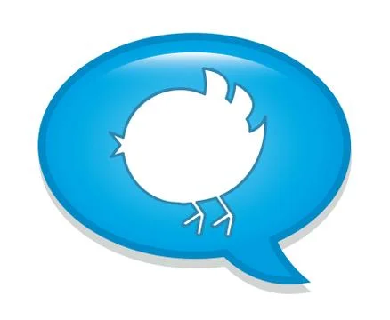 Bird over bubble thought over white background. vector Stock Illustration