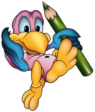 Bird Painter Illustrazione stock