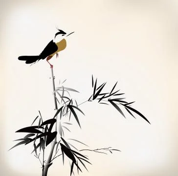 Bird painting Stock Illustration