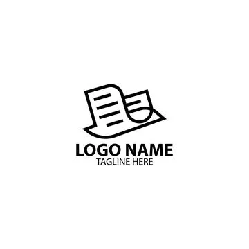 Bird paper logo design vector Illustrazione stock