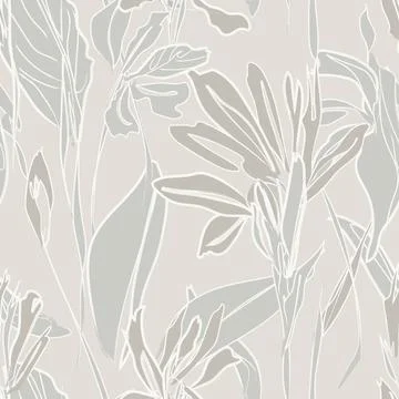 Bird of Paradise Floral seamless pattern design Illustrazione stock