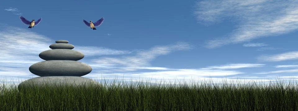 Bird peace - 3D render Stock Illustration