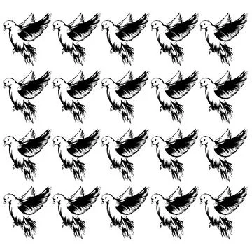 Bird-pigeon background Stock Illustration