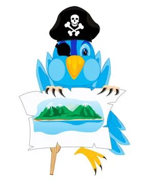 Bird pirate Stock Illustration