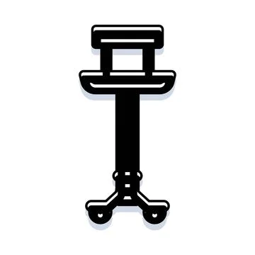 Bird play stand on wheels for pets 库存插图