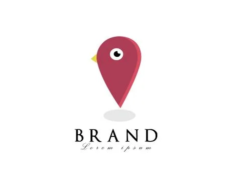 Bird point logo Stock Illustration