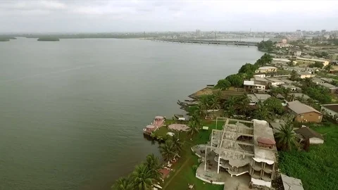 Bird of prey in Douala bay Stock Footage 80899544