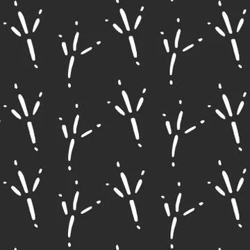 Bird prints seamless pattern vector Stock Illustration