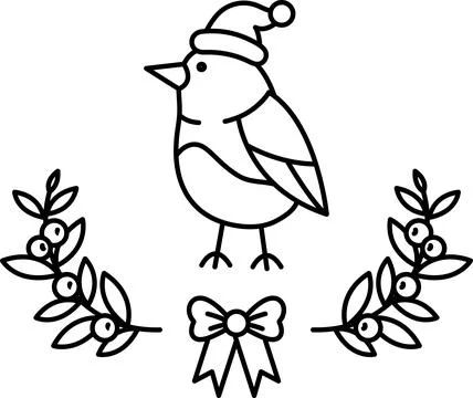 A bird with a red hat Stock Illustration