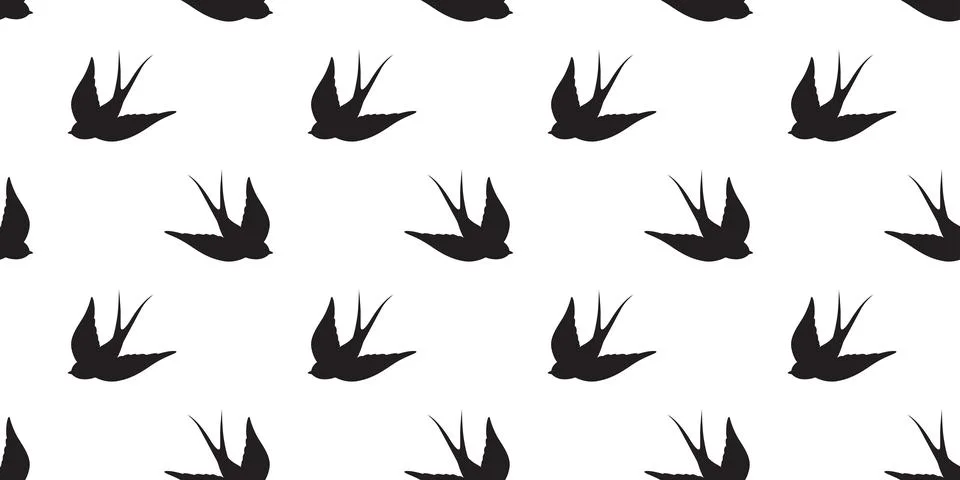 Bird Seagull Seamless Pattern vector pigeon isolated wallpaper background Illustrazione stock