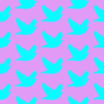 Bird seamless pattern Stock Illustration