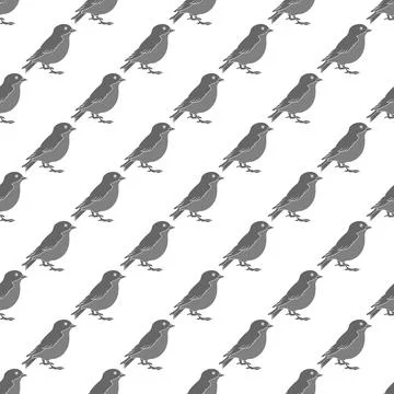 Bird. Seamless pattern for simple backgrounds, textures, and packaging Stock Illustration