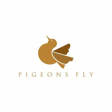 Bird shape design that looks simple but attractive. Stock Illustration