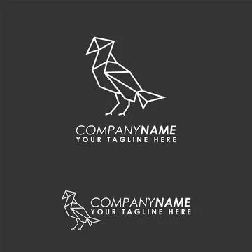 Bird shape design using lines that look very attractive. Stock Illustration