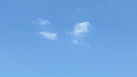 Bird-Shaped Clouds in a Beautiful Blue Sky – HD Tranquil Moment Stock Footage 297589686