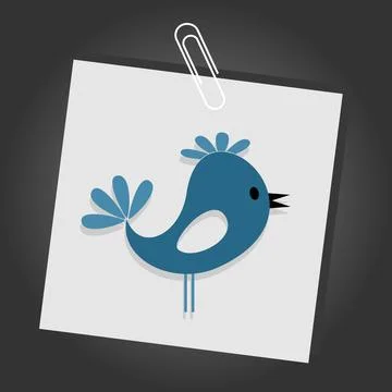 Bird on sheet Foto stock