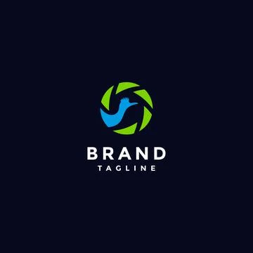 Bird in The Shutter Camera Icon Stock Illustration