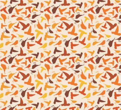 Bird silhouette shape pattern background Illustrazione stock