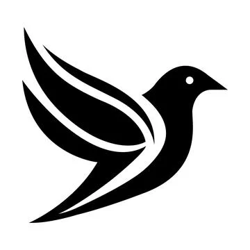 Bird Silhouette Vector Stock Illustration