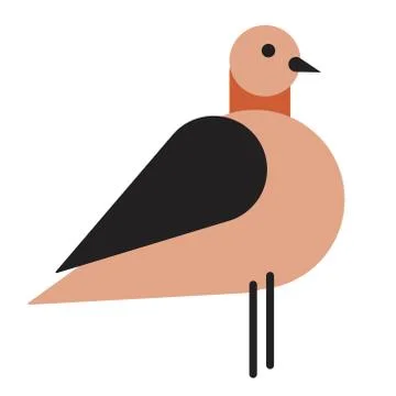 Bird simple illustration on white background Stock Illustration