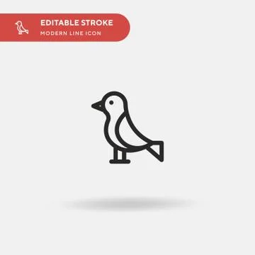 Bird Simple vector icon. Illustration symbol design template for web mobile U Illustrazione stock