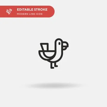 Bird Simple vector icon. Illustration symbol design template for web mobile U 스톡 일러스트