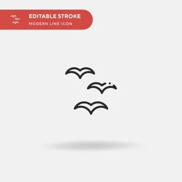 Bird Simple vector icon. Illustration symbol design template for web mobile U Illustrazione stock