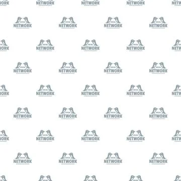 Bird social network pattern vector seamless イラスト素材