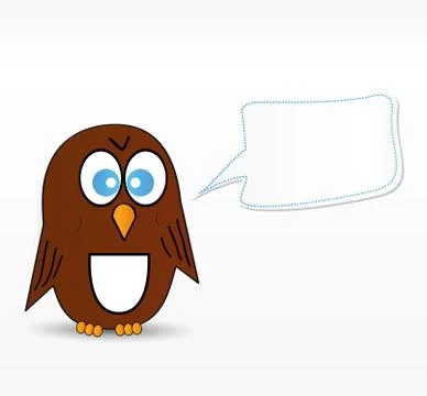 Bird with speech bubble Stock Illustration