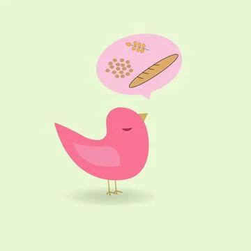 Bird speech bubble Stock Illustration