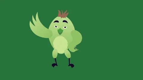 Bird Standing With Mohawk Transparent Background Animation Stock Footage 338017940