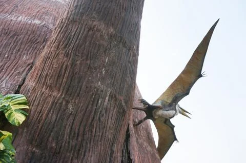 The bird statue that spread the wings Stock Photos
