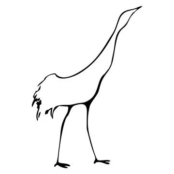 Bird stork Stock Illustration
