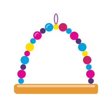 Bird swing accessory icon in flat style Stock Illustration