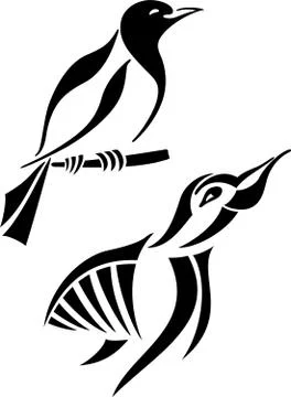 Bird symbols Stock Illustration