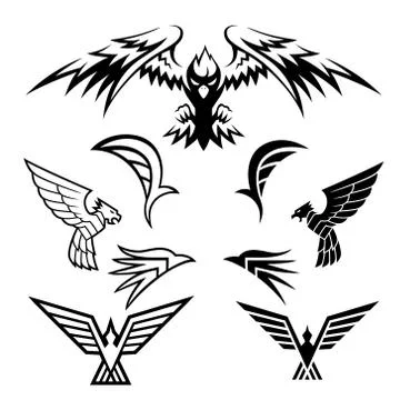 Bird Symbols Stock Illustration