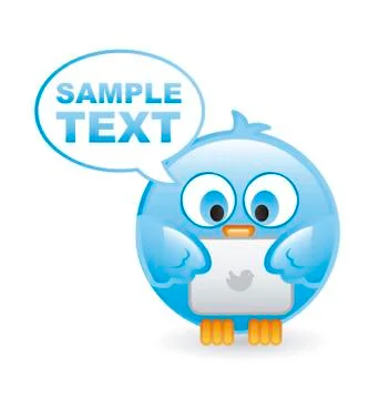 Bird with tablet computer over  white background. vector Stock Illustration