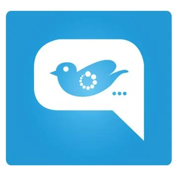 Bird in a talk bubble Stock Illustration