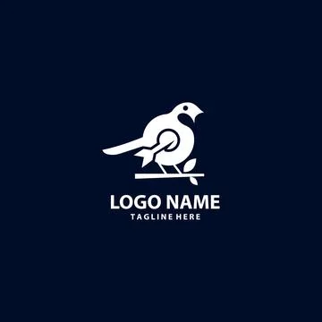 Bird target logo design vector Illustrazione stock