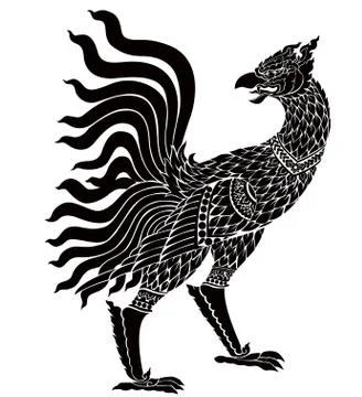 Bird of Thai art Stock Illustration