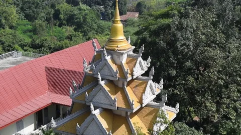 Bird on the top of temple Stock Footage 90108360