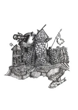 Bird tower Stock Illustration