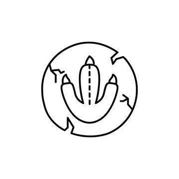 Bird, trace, antiques icon. Simple line, outline vector elements of archeology Stockillustratie